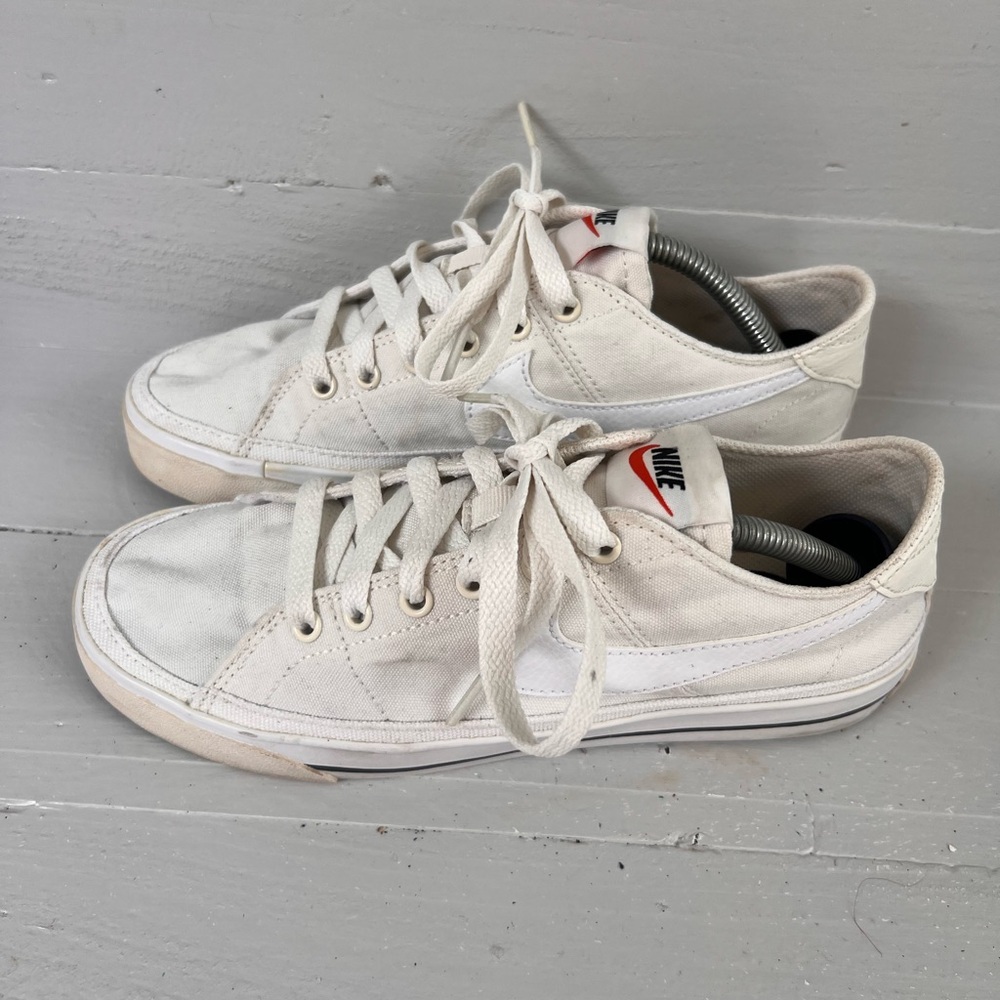 Nike Court Legacy Low CZ0294-101 Women’s Size 6.5 White Canvas Athletic Shoes
